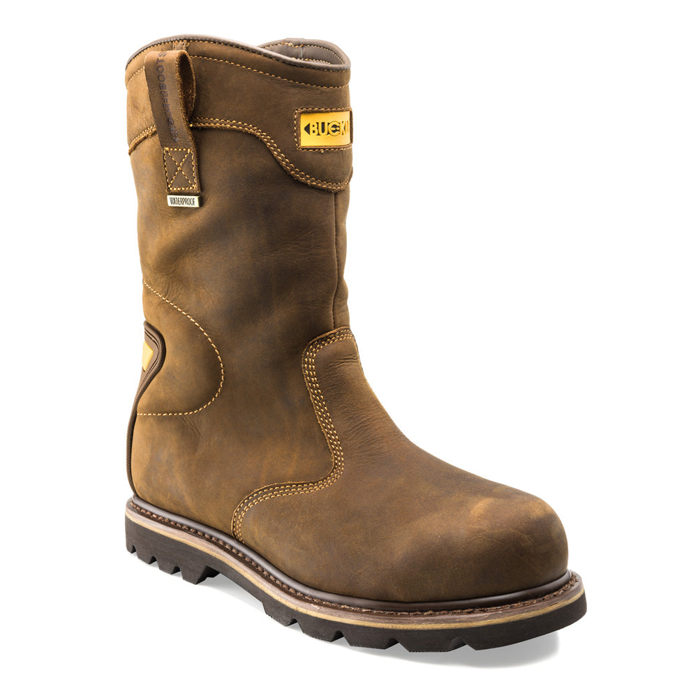 Buckler B701SMWP Crazy Horse Leather Goodyear Welted Waterproof Safety Rigger Boot - Premium RIGGER BOOTS from Buckler - Just £108.25! Shop now at workboots-online.co.uk