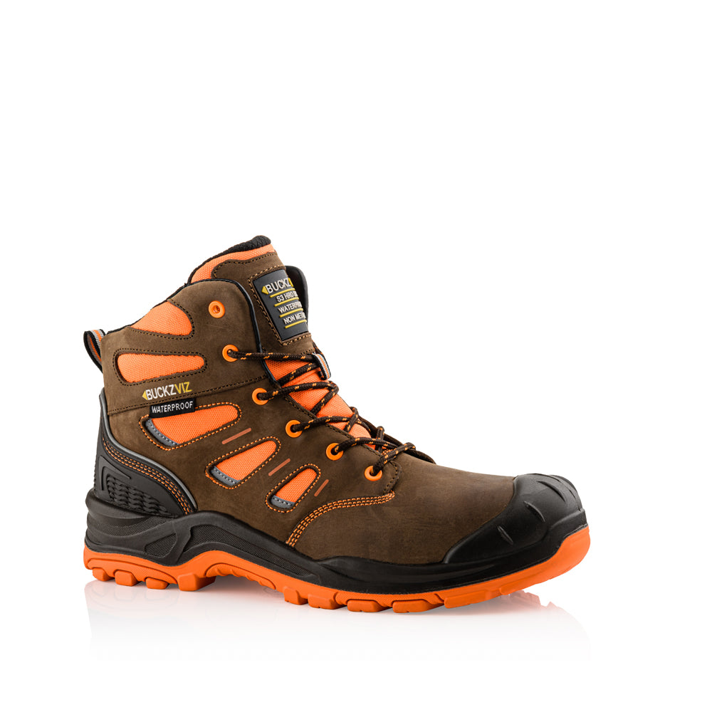 Buckler BVIZ2 High Visibility Waterproof Safety Lace Work Boot - Premium SAFETY HIKER BOOTS from Buckler - Just £66.50! Shop now at workboots-online.co.uk