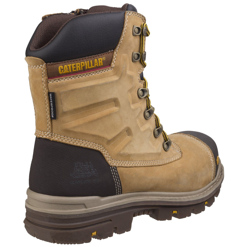 Caterpillar CAT Premier High Leg Combat Safety Work Boot - Side Zip - Premium SAFETY BOOTS from Caterpillar - Just £132.99! Shop now at workboots-online.co.uk