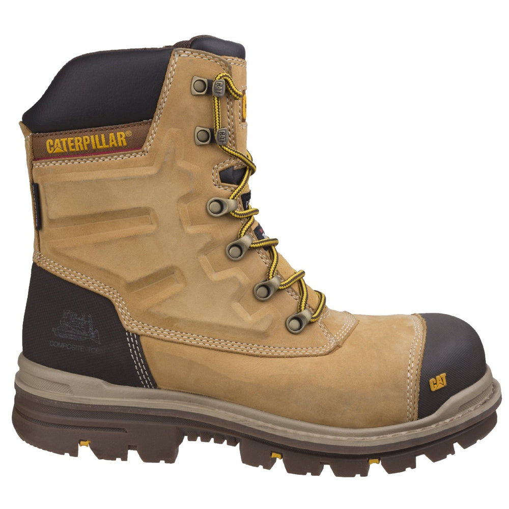 Caterpillar CAT Premier High Leg Combat Safety Work Boot - Side Zip - Premium SAFETY BOOTS from Caterpillar - Just £132.99! Shop now at workboots-online.co.uk