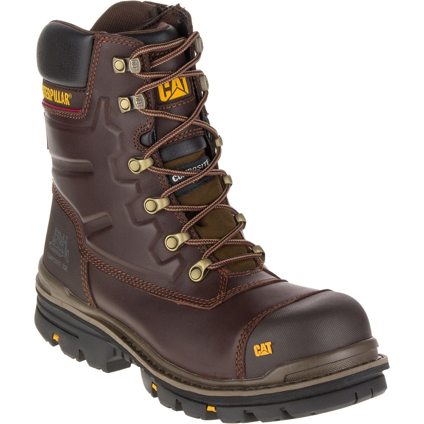 Caterpillar CAT Premier High Leg Combat Safety Work Boot - Side Zip - Premium SAFETY BOOTS from Caterpillar - Just £132.99! Shop now at workboots-online.co.uk