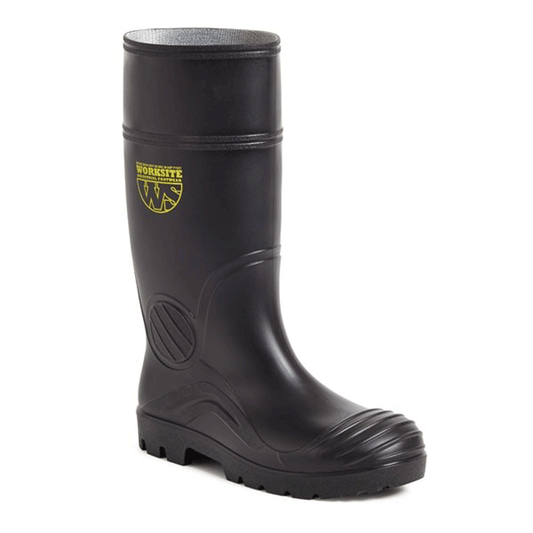 Worksite SS628SM Black PVC Wellington Boot S5 SRC - Premium WELLINGTON BOOTS from Worksite - Just £17.15! Shop now at workboots-online.co.uk