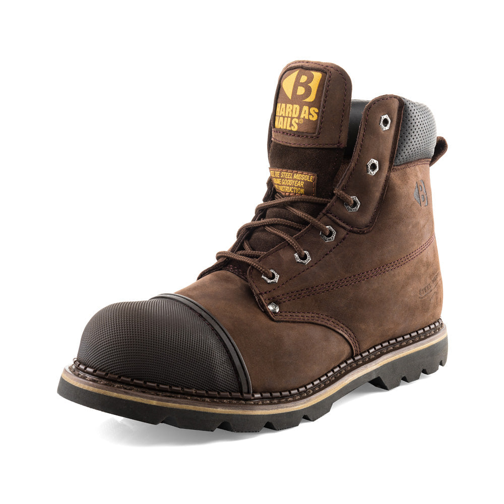 Buckler B301 Goodyear Welter Leather Safety Boot, Rubber Toe protector - Premium SAFETY BOOTS from Buckler - Just £83.49! Shop now at workboots-online.co.uk