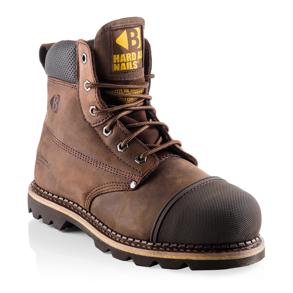 Buckler B301 Goodyear Welter Leather Safety Boot, Rubber Toe protector - Premium SAFETY BOOTS from Buckler - Just £83.49! Shop now at workboots-online.co.uk