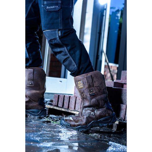 Buckler BSH010 S3 HRO SRC WRU Brown Safety Rigger Boot - Premium RIGGER BOOTS from Buckler - Just £102.25! Shop now at workboots-online.co.uk