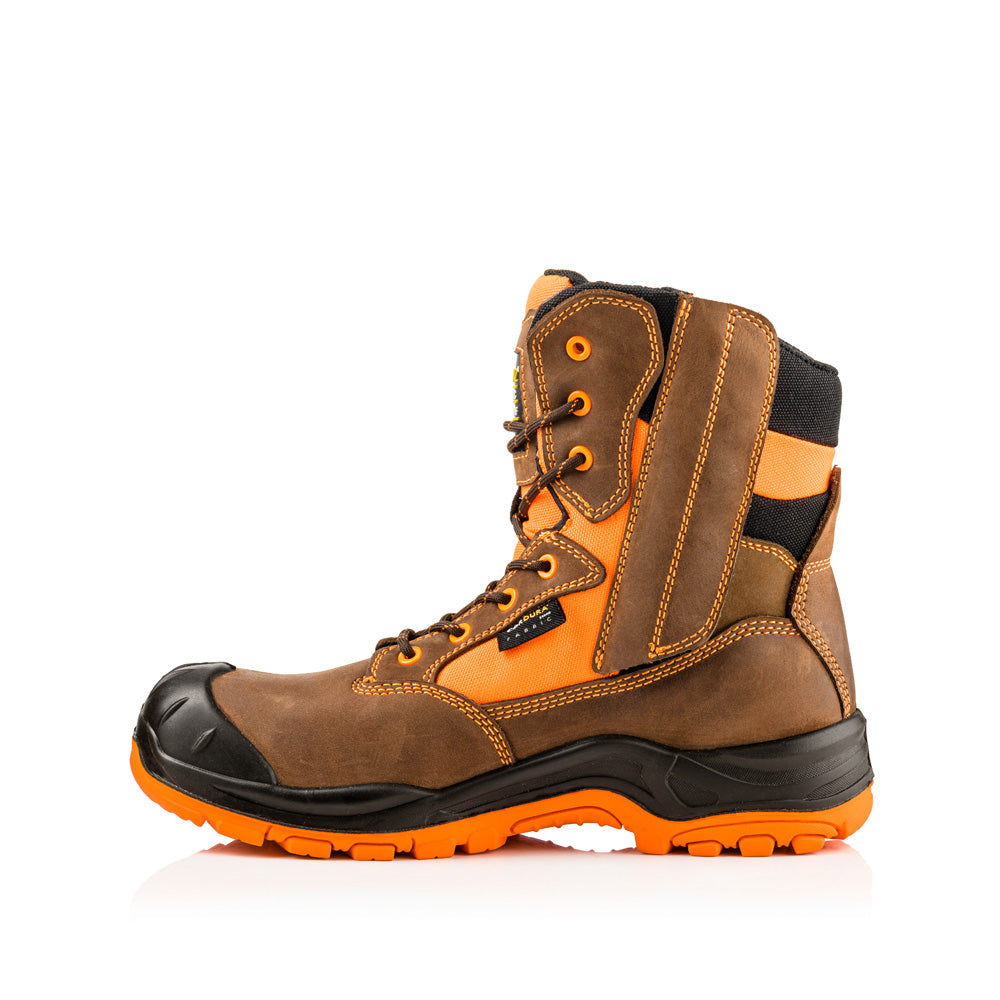 Buckler BVIZ1 S3 360° High Visibility Metal Free Waterproof Safety Lace/Zip Boot - Premium SAFETY HIKER BOOTS from Buckler - Just £79.84! Shop now at workboots-online.co.uk