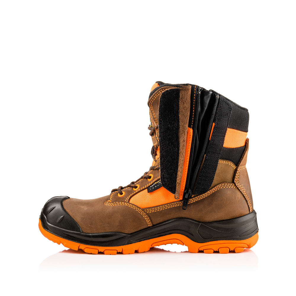 Buckler BVIZ1 S3 360° High Visibility Metal Free Waterproof Safety Lace/Zip Boot - Premium SAFETY HIKER BOOTS from Buckler - Just £79.84! Shop now at workboots-online.co.uk