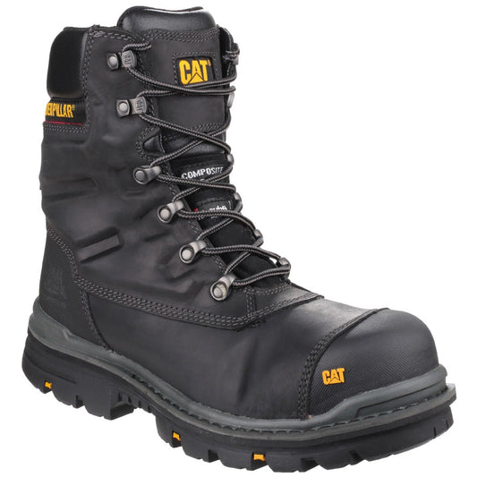 Caterpillar CAT Premier High Leg Combat Safety Work Boot - Side Zip - Premium SAFETY BOOTS from Caterpillar - Just £132.99! Shop now at workboots-online.co.uk