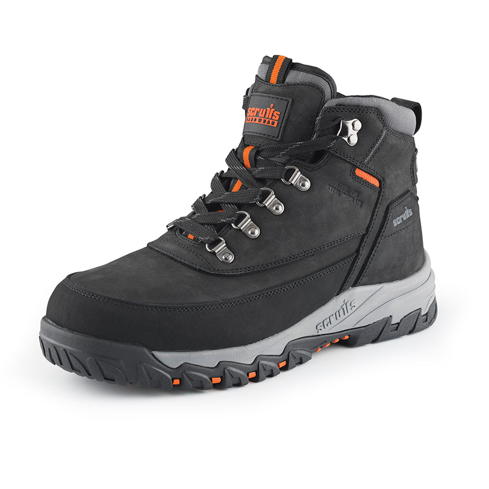 Scruffs Scarfell Black Leather Safety Work Boot S1P SRA - Premium SAFETY BOOTS from Scruffs - Just £49.99! Shop now at workboots-online.co.uk